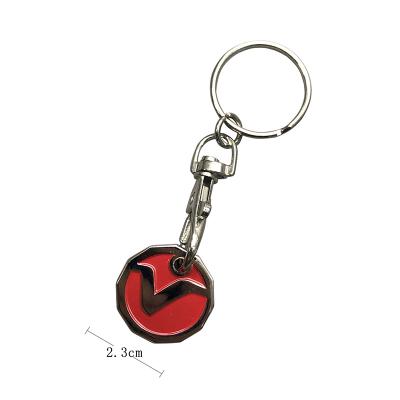 1 Pound Coin New Shape Shopping Trolley Token keyring