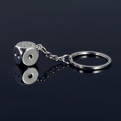3D Zinc Alloy Metal Dice Keychain