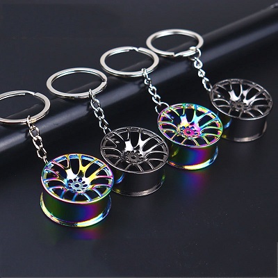 3D Wheel Tire Rim Keychain