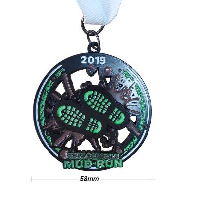 Custom Soft Enamel School Running Medals for Child