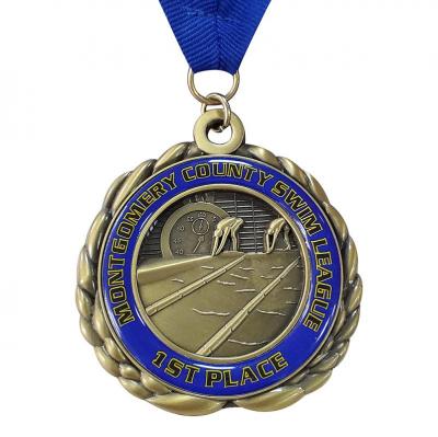 Custom Gold Medal Silver Copper Metal Material Sports 3D Blank Award Sports Medal