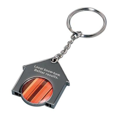 Shop Cart House Shaped Trolley Coin Keyring