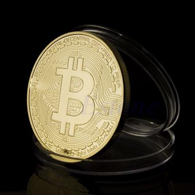 Gold Plated Bitcoin Collectible BTC Coin for Collection Gift