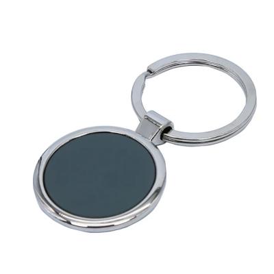 Keyring Manufacturers silver Rounded Rectanglar Metal Blank Keychain