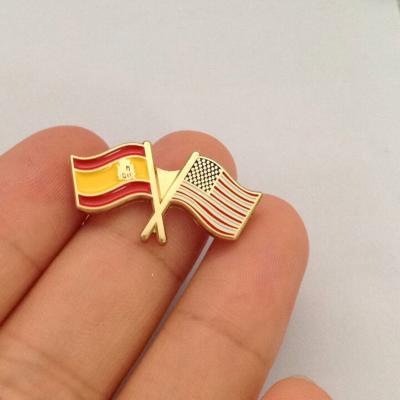 Custom Country Flags Printed Enamel Pin Metal Lapel Pins For Clothes
