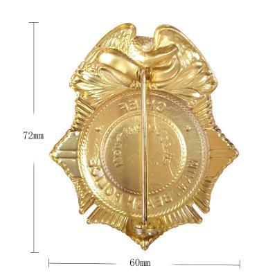 Sheriff Badge Personalized Police Gold Silver Enamel Pin Badge