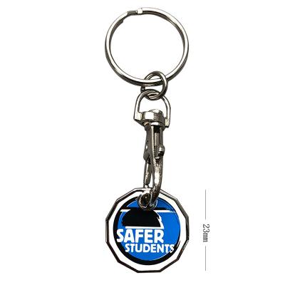 Offset Printed Onto Trolley Coin Token Keyring