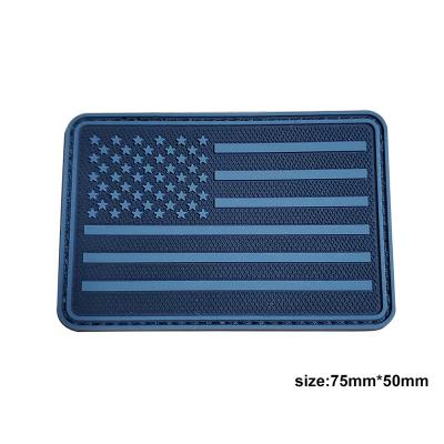 Black American Flag Military PVC Patch