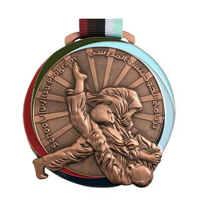 Custom Taekwondo Judo Karate Sports Medals With Ribbons