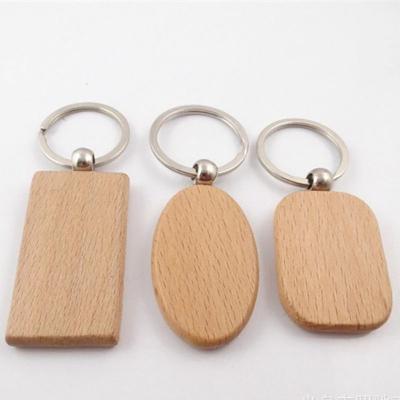 Blank Wooden Personalized Wood Keychain With DIY Logo
