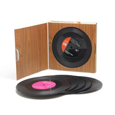 Custom Retro Vinyl Record Disk Cup Coasters