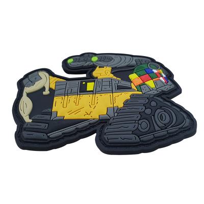 Movie Tank Logo Rubber Pvc Patch With Hook And Loop