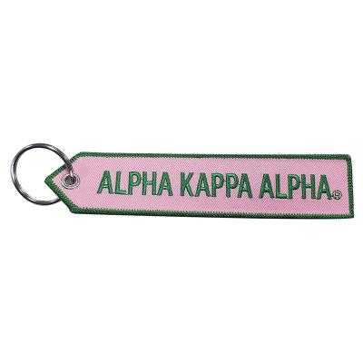 Double Sided Pink 1908 Sorority Embroidery Keychain