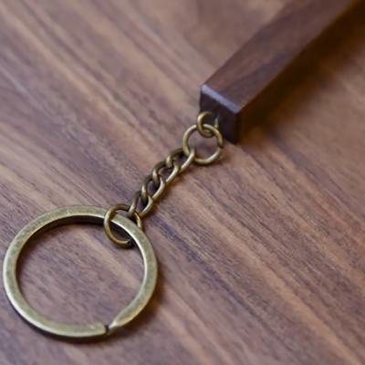Wood Bar 4 Sided Engraved Keychain