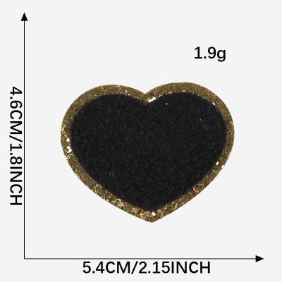 Heart Shaped Chenille Patch